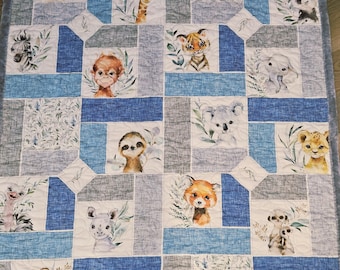 Crib Bedding - Nursery  Décor- Hand Stitched Quilt