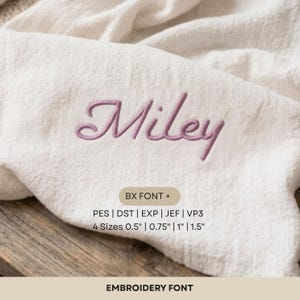 Small Cursive Embroidery Font, Hanwritten Script Embroidery Font, BX PES DST (Digital Download)