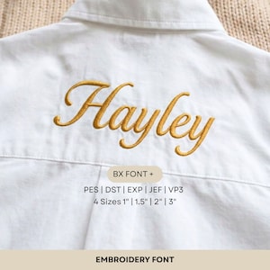 Elegant Script Embroidery Font, Wedding Cursive Embroidery Font, BX Font PES DST (Digital Download)