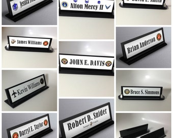 Desk Name Plate Personalized Military Gift Military Etsy