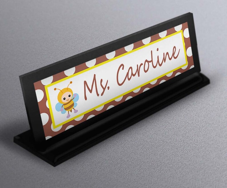 Desk Name Plate Personalized Teacher Gift Custom Name Plate Etsy