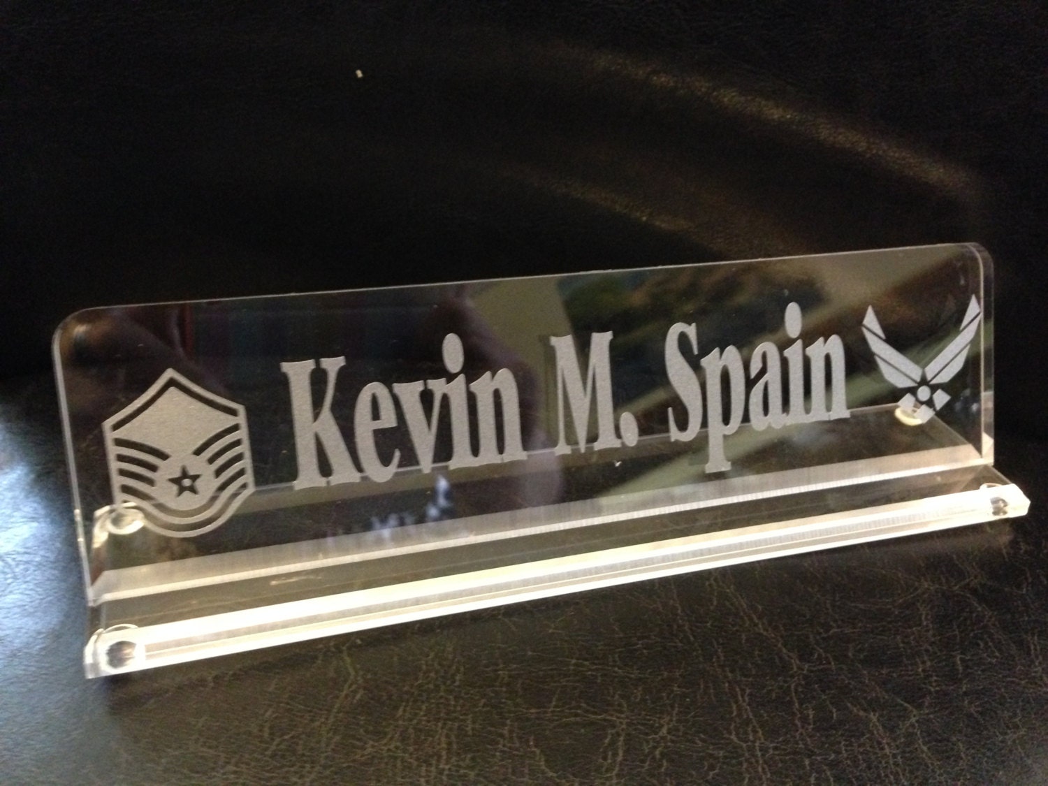 Personalized Military Acrylic Desk Name Plate Desk Plate Name Etsy