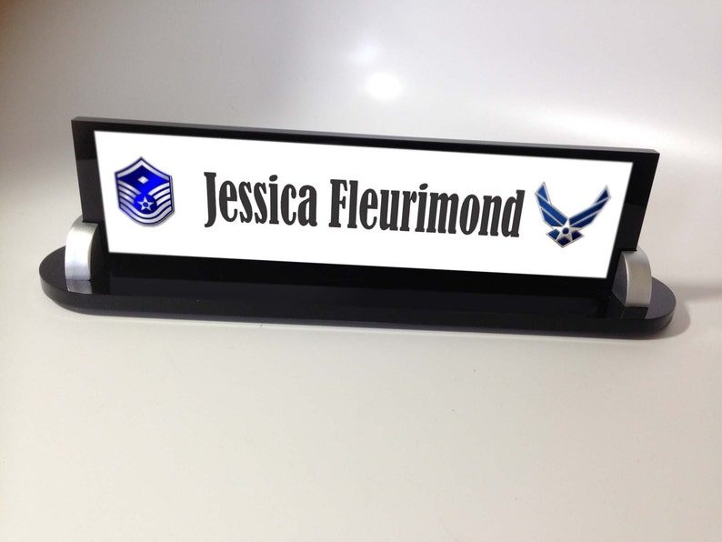 Military Name Plate desk name plate personalized Air Force Etsy