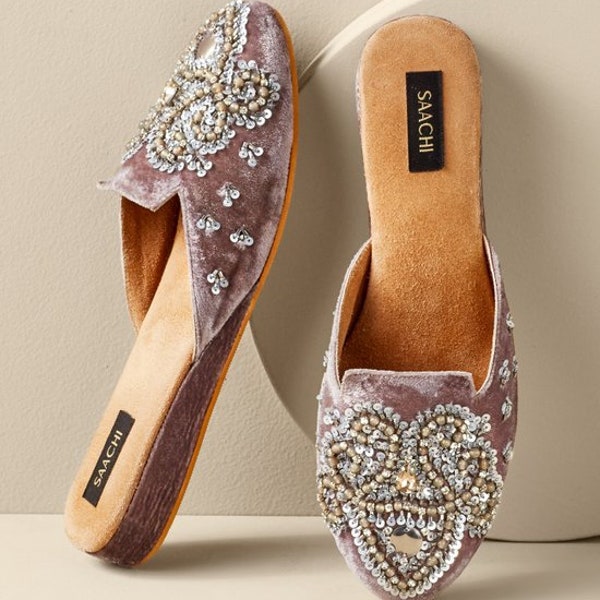beaded mules