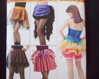 Simplicity Pattern S0496 Skirts Bustles Couture Costumes Size 14-22 Uncut Factory Fold New Old Stock