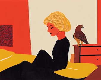 You mattered - Animorphs red Tail Tobias Rachel warrior princess minimalist pop art geometric - AI painting art style 8x10 Inch Print