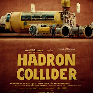 large hadron collider - Geneva, Switzerland - AI vintage poster style 8x10 Inch Print