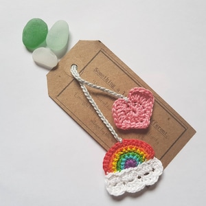 Rainbow umbilical cord tie.