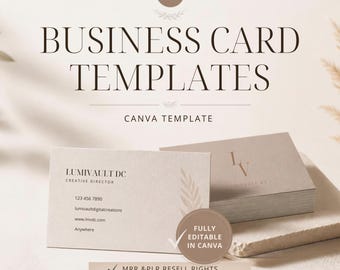 10 cartes de visite numériques professionnelles | Pack de modèles Canva | Cartes imprimables et modifiables | Téléchargement instantané