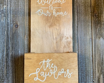 Wooden Flower Box - Welcome to our Home - Housewarming Gift - Home Decor