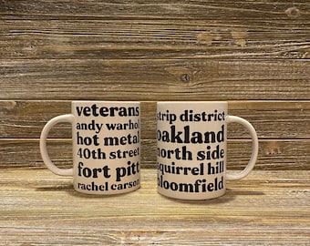 Pittsburgh Mugs - Pittsburgh Bridges - Pittsburgh Towns