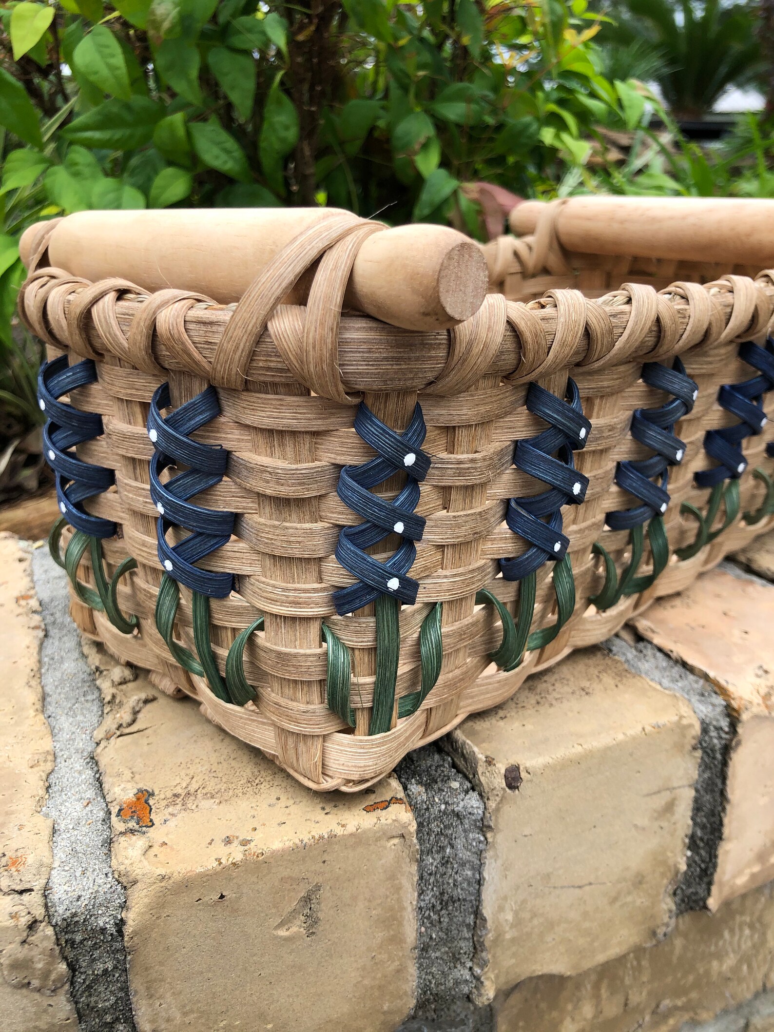 Double Rolling Pin Basket Texas Basket Kitchen Etsy