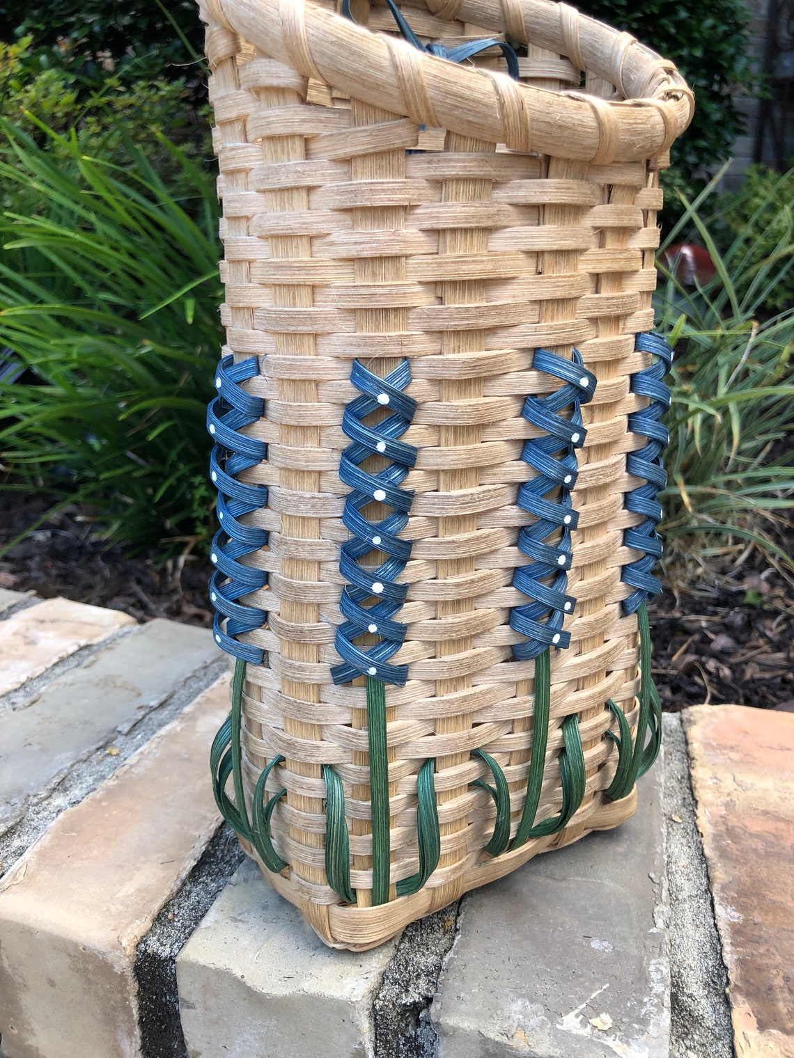 Tall Wall Pocket Basket Texas Basket Made in Texas Etsy