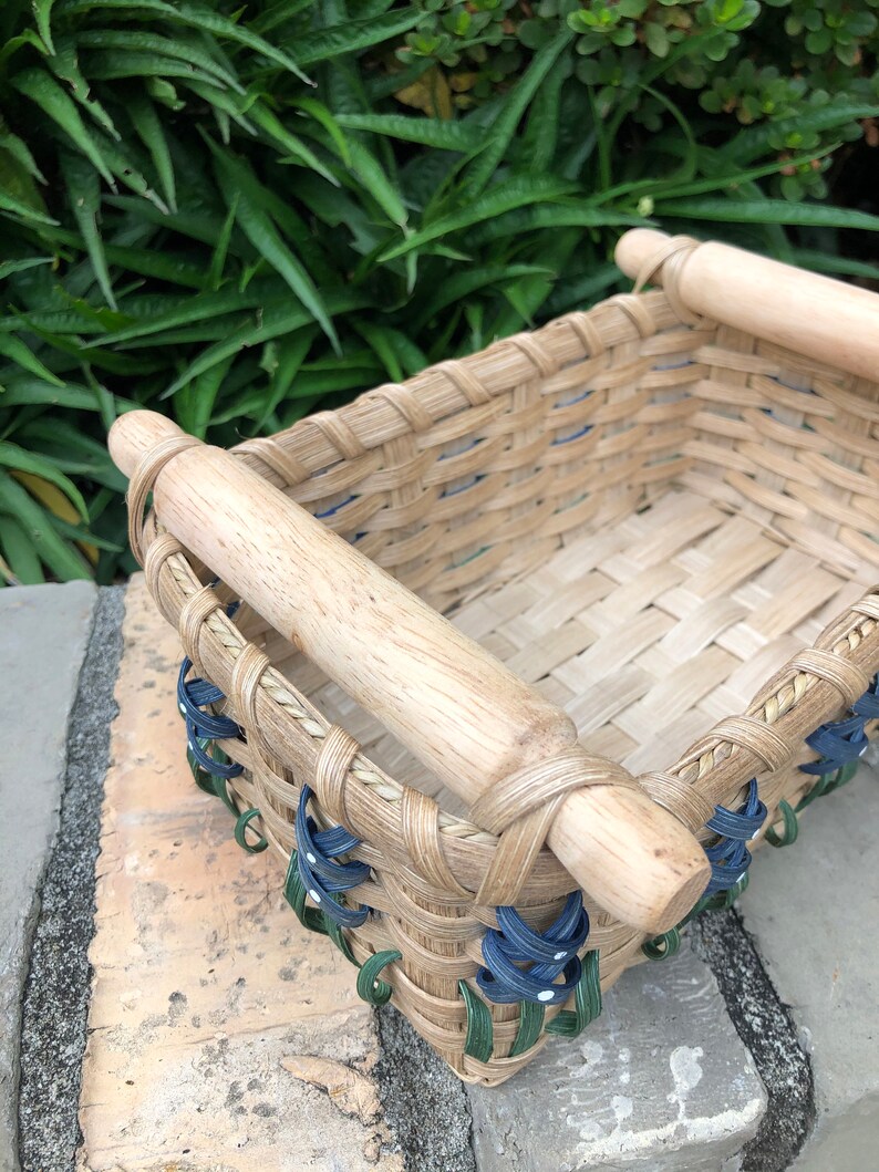 Double Rolling Pin Basket Texas Basket Kitchen Etsy