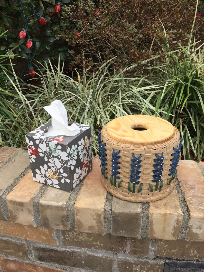 Texas Tissue Basket Bathroom Basket Handwoven Etsy