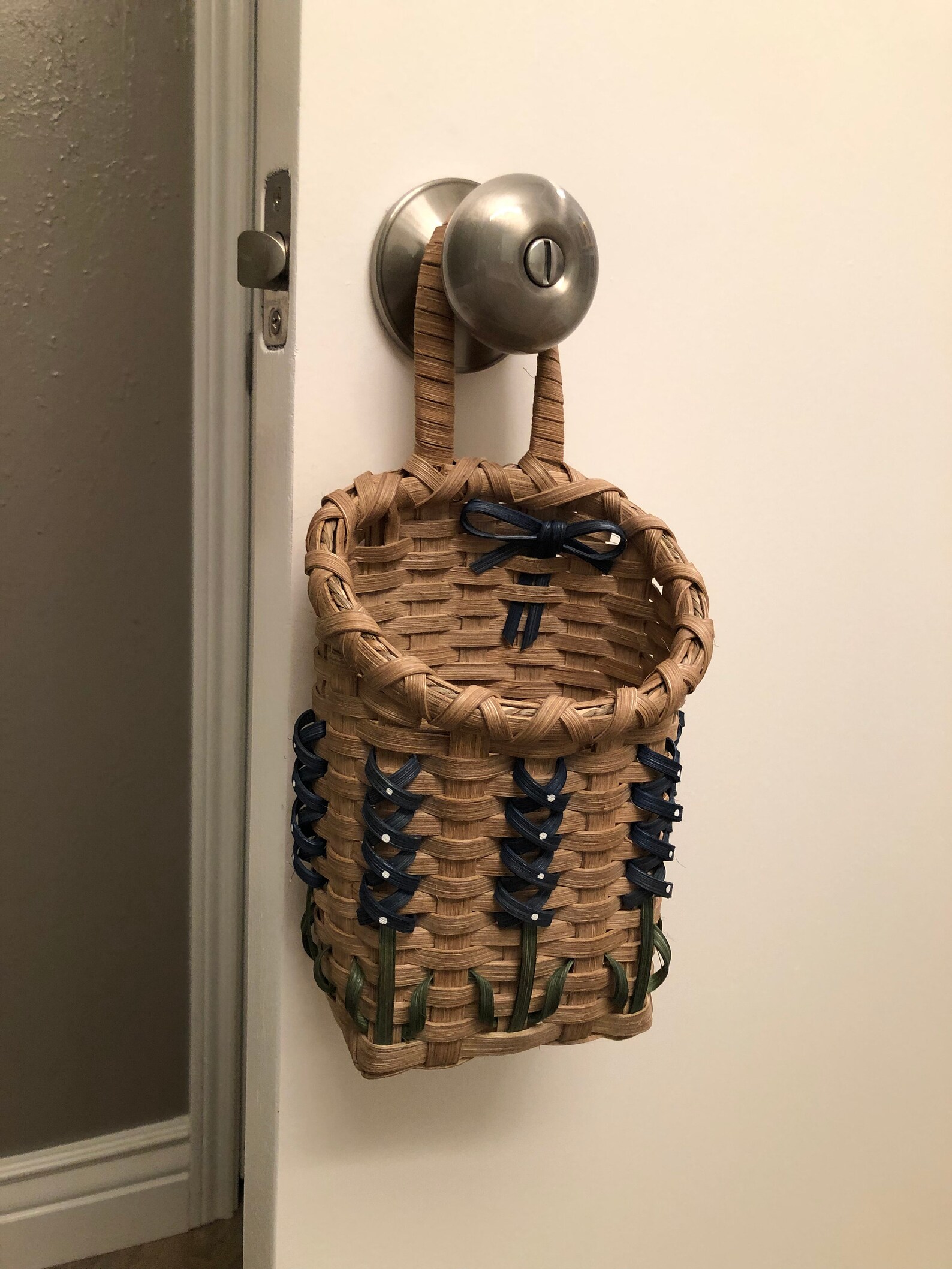 Texas Doorknob Basket Handwoven Basket Texas Etsy