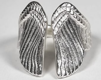 Silver Wings Ring Eagle Wings Ring Silver Ring Angel ring feather wings ring girlfriend gift OUR MINI VERSION