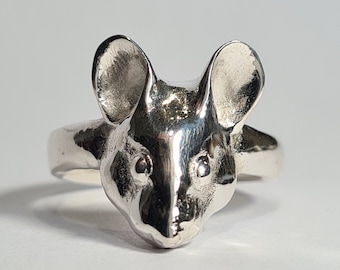 Anello topo in argento sterling fatto a mano