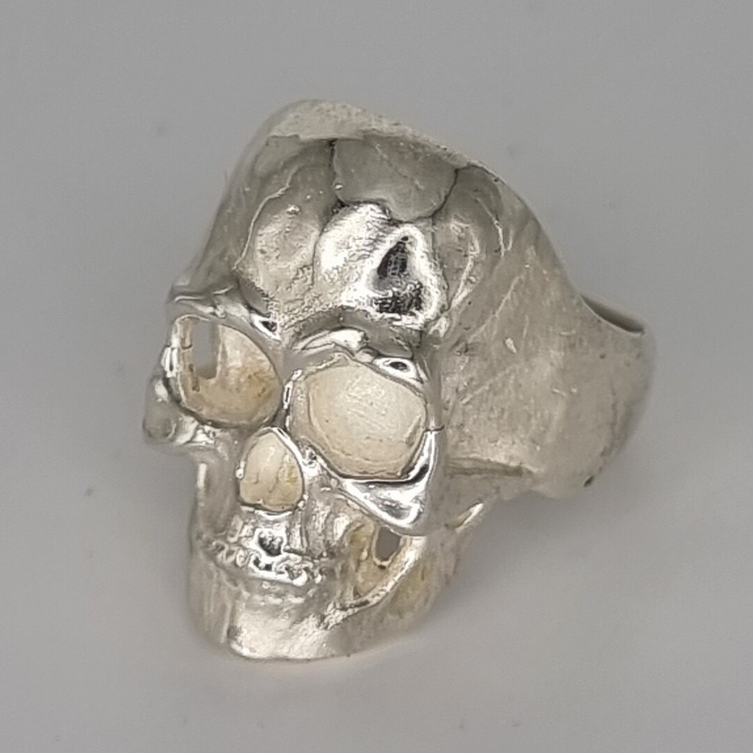 Large Skull Ring Handmade Sterling Silver MINI VERSION of Our Massive ...