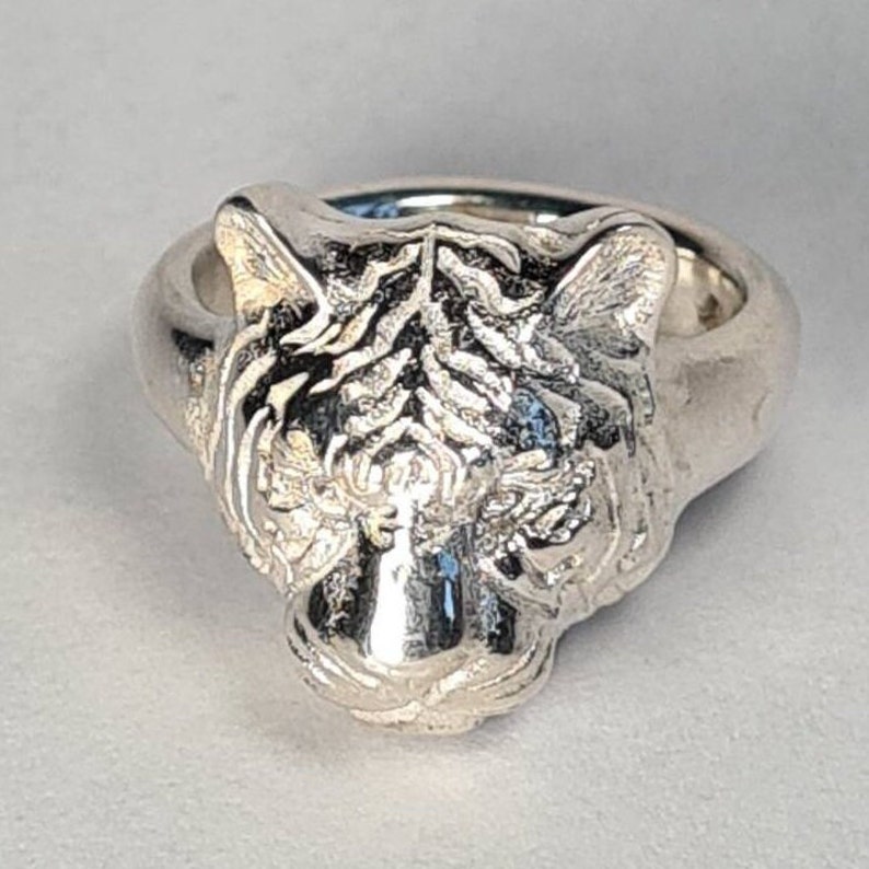 Tiger ring sterling silver handmade image 4