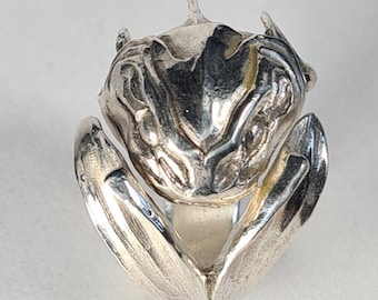 Dragon Koi Sterling Silver Chunky Ring