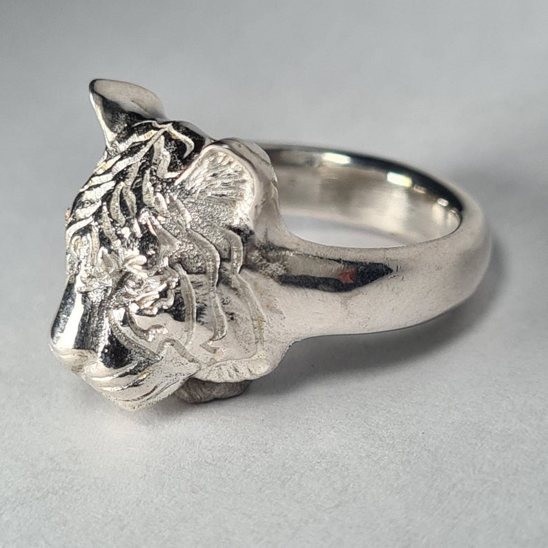 Tiger ring sterling silver handmade image 5