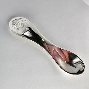 Solid Silver Baby Spoon Christening gift sterling 925 recycled silver cutlery