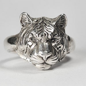 Tiger ring sterling silver handmade image 1