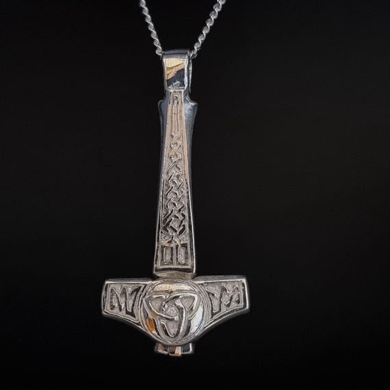 Sterling Silver Thor Hammer Necklace Walmart Sterling Silver