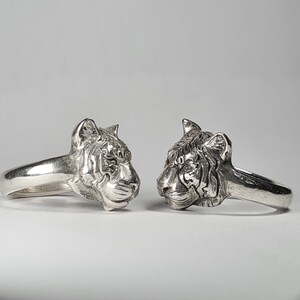 Tiger ring sterling silver handmade image 7