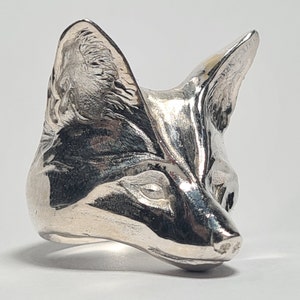 Fox ring sterling silver handmade