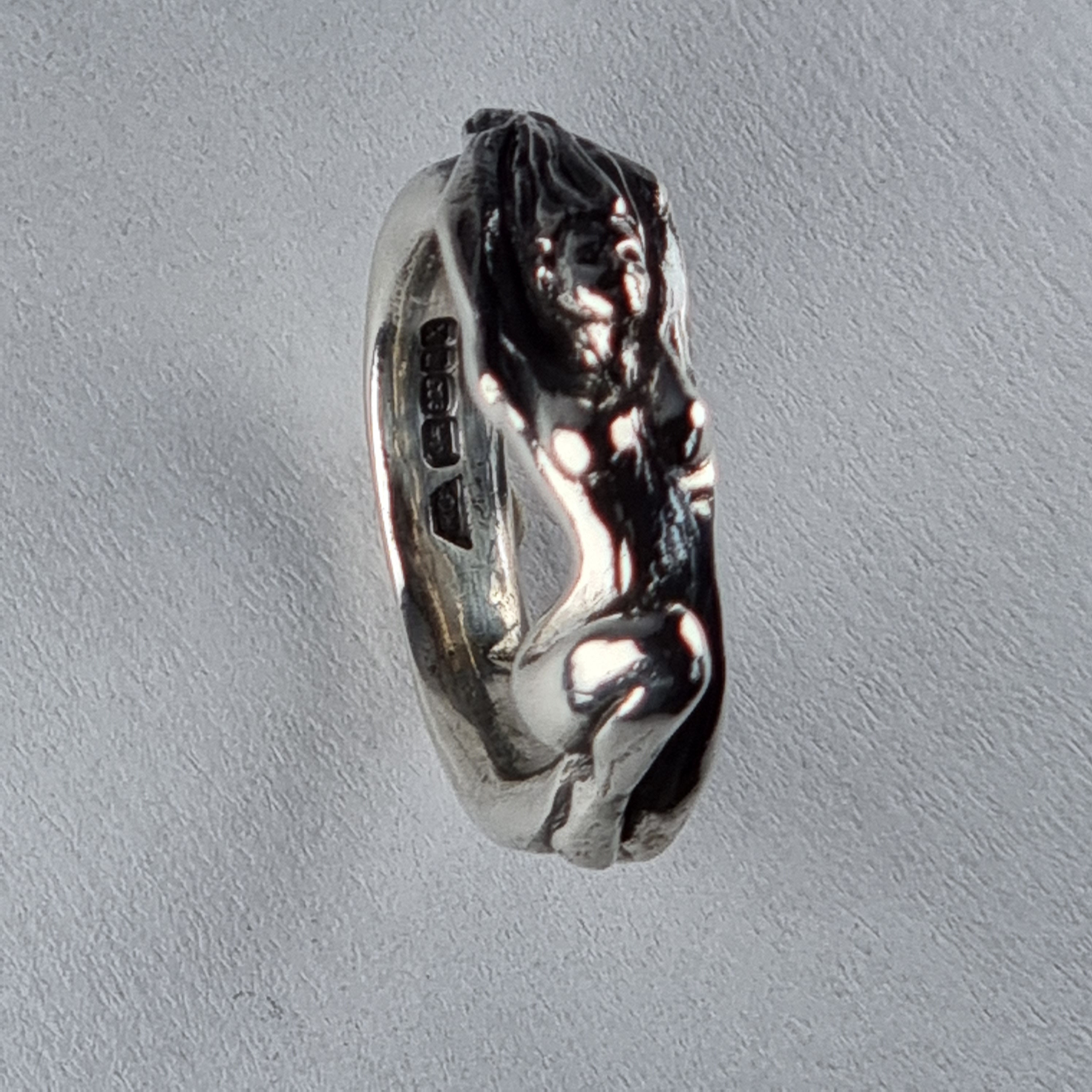 Reclining Nude Ring Sterling Silver Handmade Naked Lady Ring - Etsy