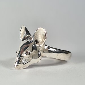 Mouse ring sterling silver handmade image 2