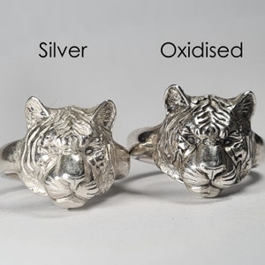 Tiger ring sterling silver handmade image 6