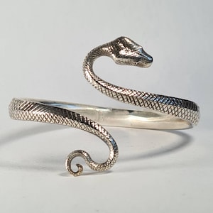 Snake bangle sterling silver handmade
