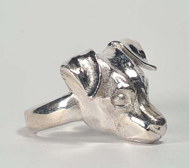 Jack Russell ring, dog ring, sterling silver handmade image 1