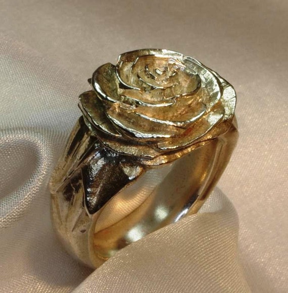 Camellia Fleur Feuilles oxydé Argent Sterling Empilable Band Ring Camellia Fleur Feuilles oxydé Argent Sterling Empilable Band Ring