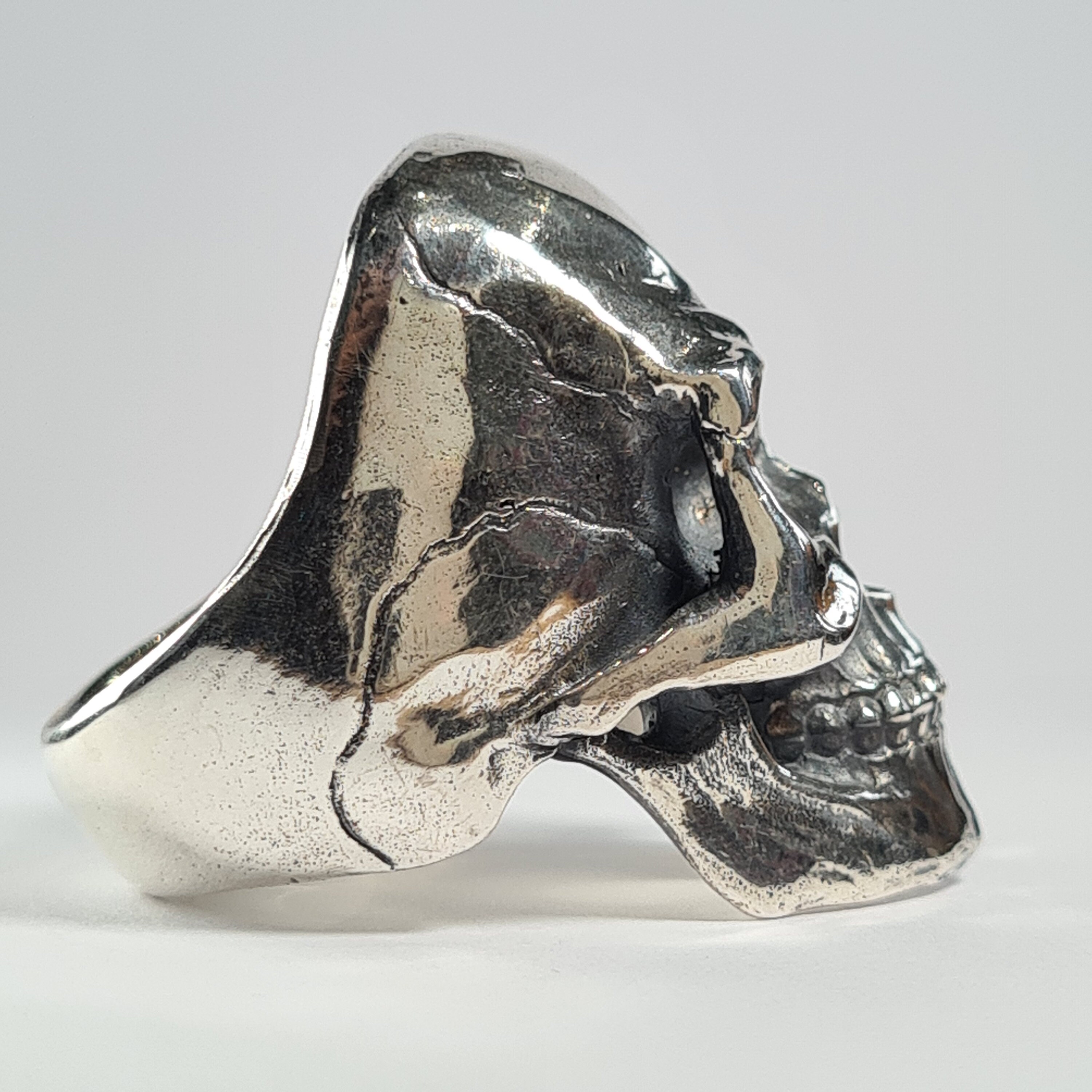 Large Skull Ring Handmade Sterling Silver Massive Skull - Etsy