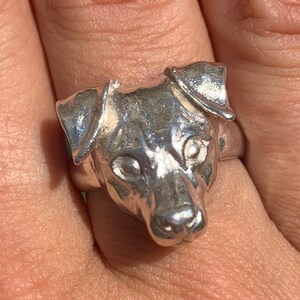 Jack Russell ring, dog ring, sterling silver handmade image 3