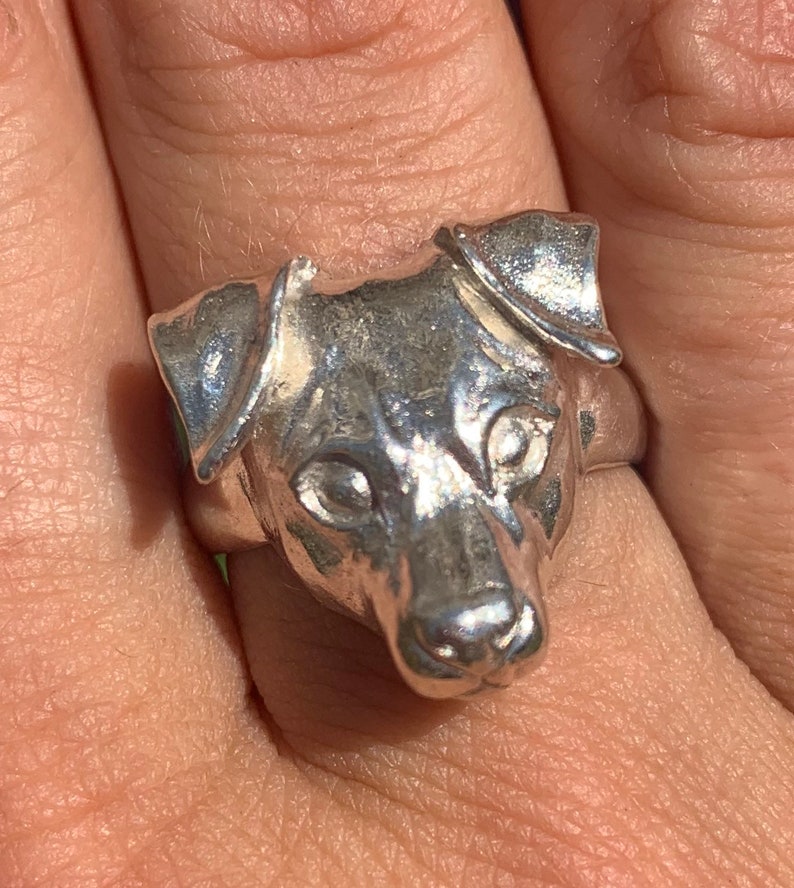 Jack Russell ring, dog ring, sterling silver handmade image 3