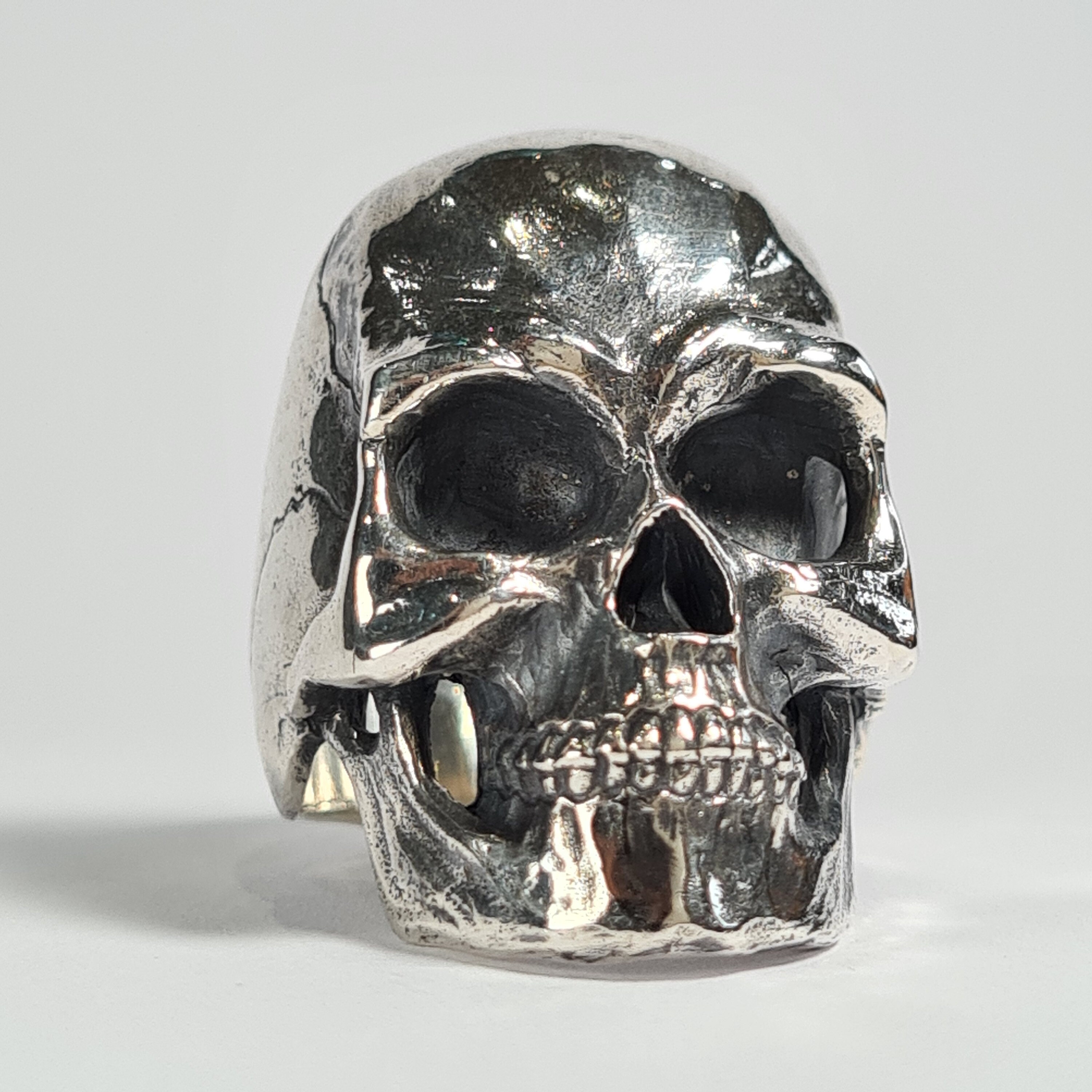 Large Skull Ring Handmade Sterling Silver Massive Skull - Etsy