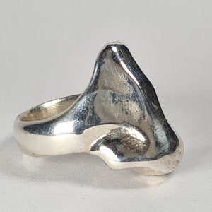 Nose ring, sterling silver, handmade, unusual ring