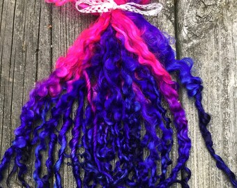 Paper Craft Spinning 1 Ounce Natural White Felting Doll Hair and Embellishments Living Dreams Real Natural Mohair Wool Fiber Locks for Knitting