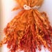 Dyed Kid Mohair Locks, 1 Ounce, Spin, Felt, Doll Hair, Burnt Orange Gradient