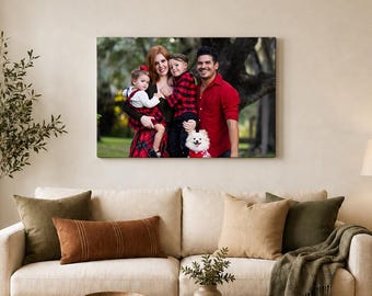 Leinwandbild, personalisierter Fotoleinwanddruck, individuelles Familienbild als Wandbild, großes Wandbild, Geschenk zum Hochzeitstag oder Einzug