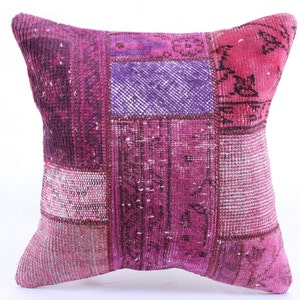 Patchwork Pillow, Modern Bohemian, Home Decor,Turkish Kilim, Pillow Cover, Tribal Pillow,Vintage Kilim Pillow, Designed pillowcases, carpet