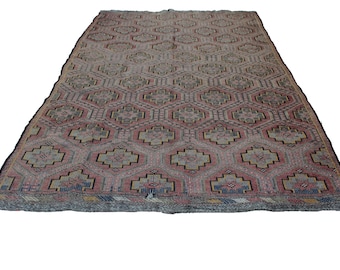 Handwoven Turkish Kilim Rugs – Vintage Kilim Carpet, Anatolian Area Rug, Tribal Boho Rug, Oriental Wool Kilim