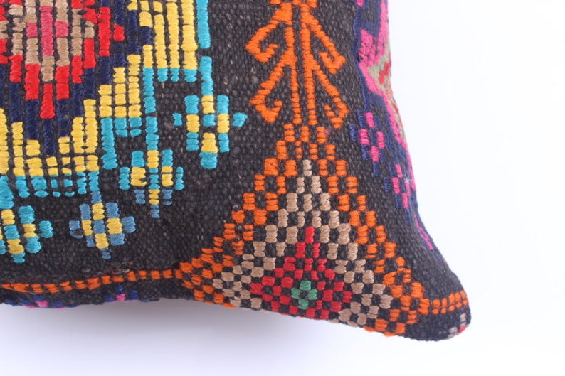 WOOL Pillow Cover pink and brown 16'' x Etsy