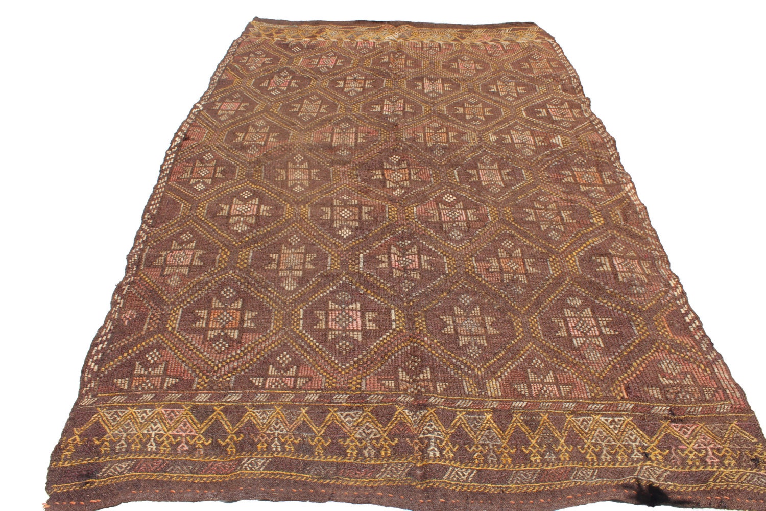 Vintage Handwoven Wool Rug Handmade Turkish Decorative Kilim | Etsy