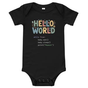 Hello World Python Baby Bodysuit